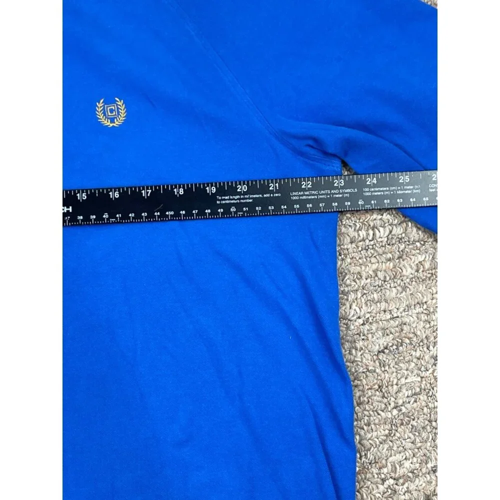 Chaps 1/4 Zip Pullover Mens L Blue Long Sleeve - Picture 6 of 7